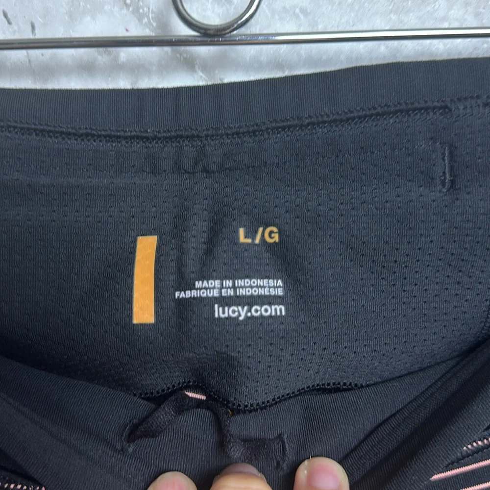 Like new! Lucy striped yoga workout capris - Picture 2 of 5